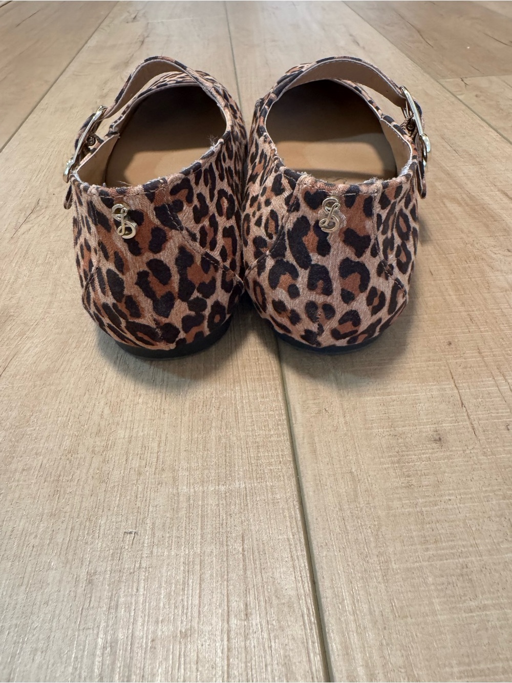 Sam & Libby Leopard Print Mary Jane Flats Size 8 EUC - Picture 4 of 8